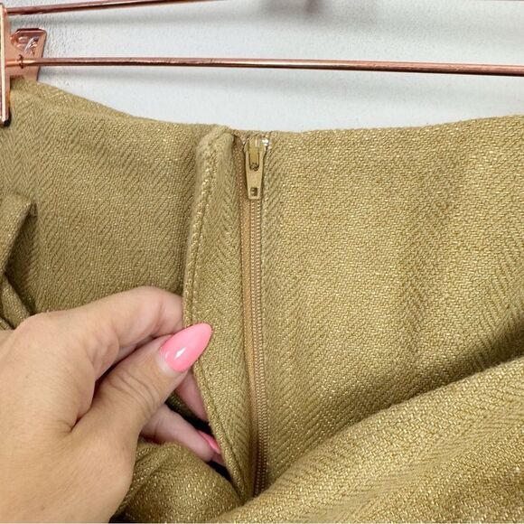 BA&SH | NEW The Nyle Tan High-Waisted Shorts with Belt Women’s Size X-Small - Picture 7 of 15